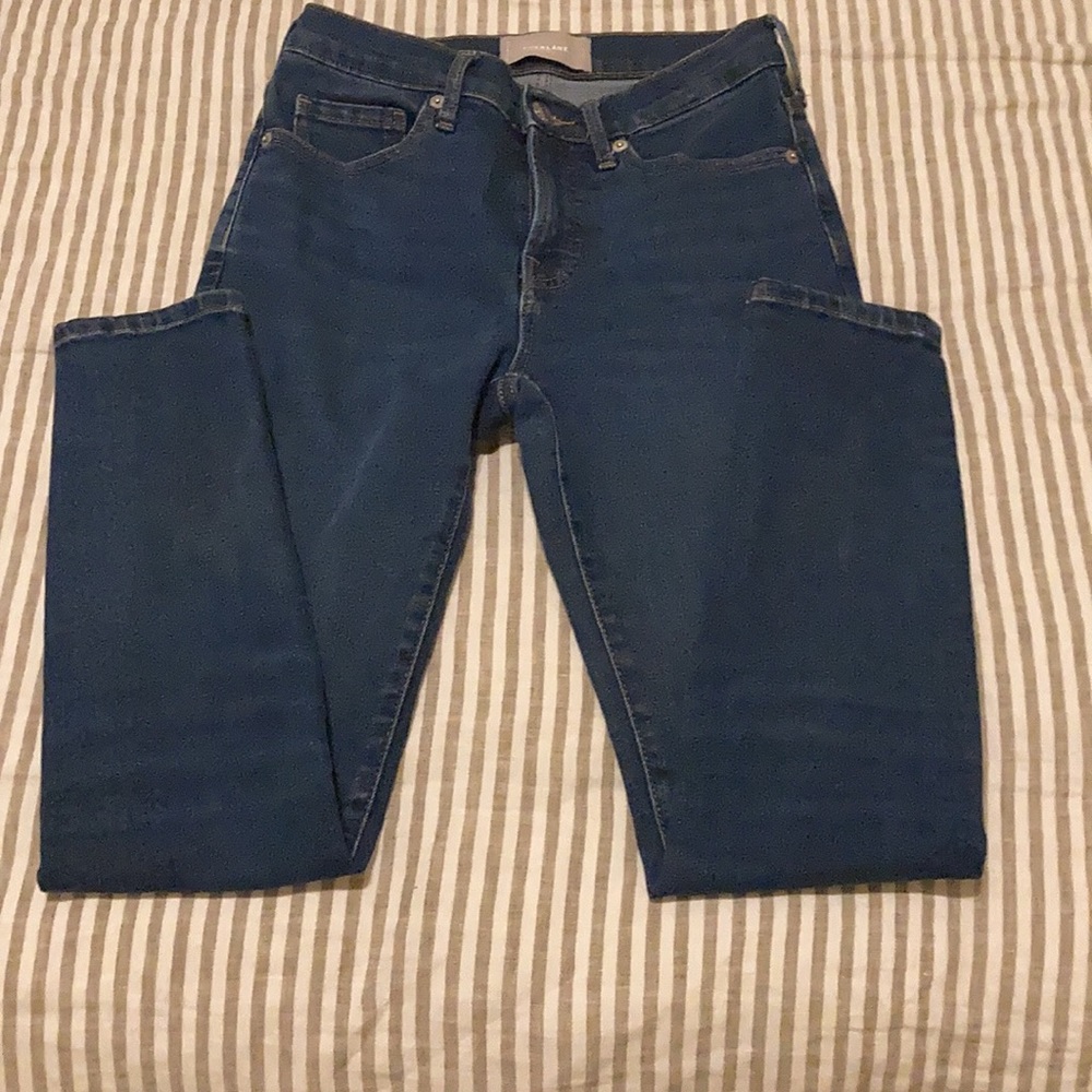 Everlane skinny high rise blue jeans